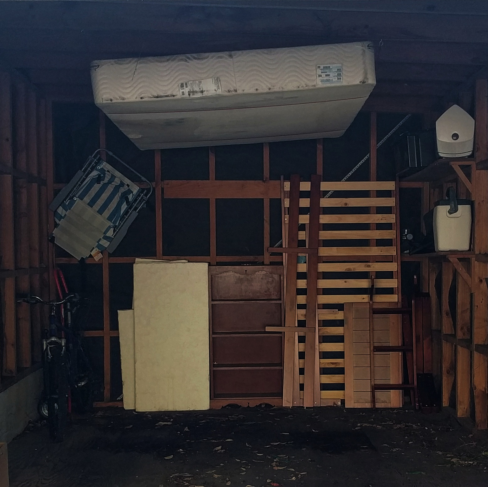 An open garage in Brooklyn.